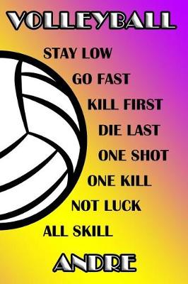 Book cover for Volleyball Stay Low Go Fast Kill First Die Last One Shot One Kill Not Luck All Skill Andre