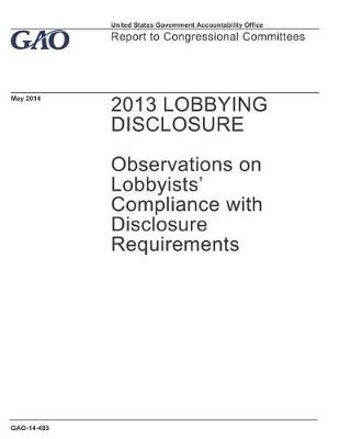 Book cover for 2013 Lobbying Disclosure