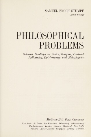 Cover of Philosophical Problems