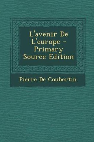 Cover of L'Avenir de L'Europe