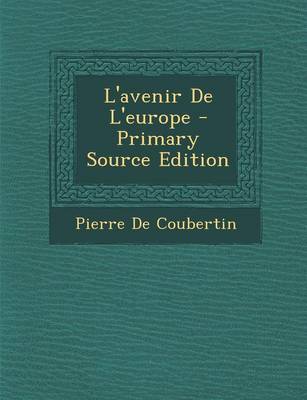 Book cover for L'Avenir de L'Europe