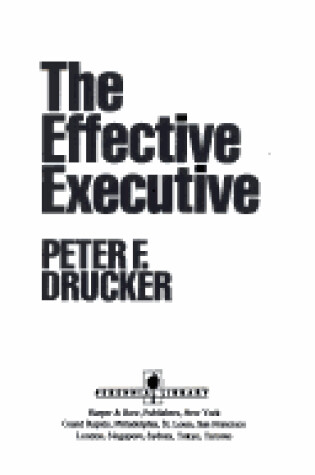 Cover of Effective Executive