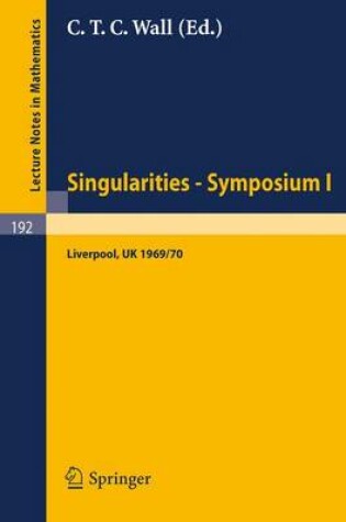 Cover of Proceedings of Liverpool Singularities - Symposium I. (University of Liverpool 1969/70)