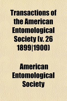 Book cover for Transactions of the American Entomological Society Volume 6