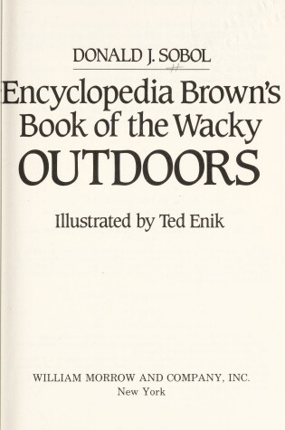 Cover of Encyclopedia Brown's Book of the Wacky Outdoors
