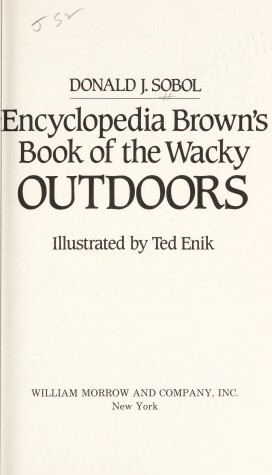 Book cover for Encyclopedia Brown's Book of the Wacky Outdoors