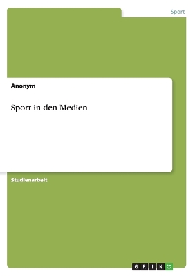 Book cover for Sport in den Medien