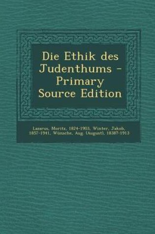 Cover of Die Ethik Des Judenthums