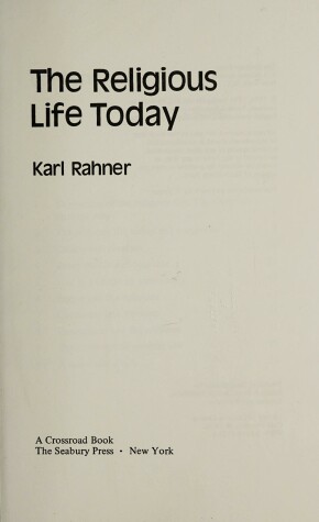 Book cover for The Religious Life Today