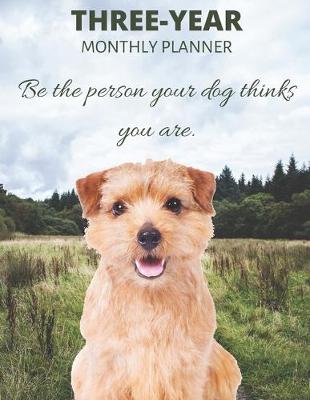 Book cover for Three Year Monthly Planner Starting 2020 Agenda with Weekly Plan Space - Best Gift For Dog Owner - Funny Norfolk Terrier Appointment Book for 2021 & 2022