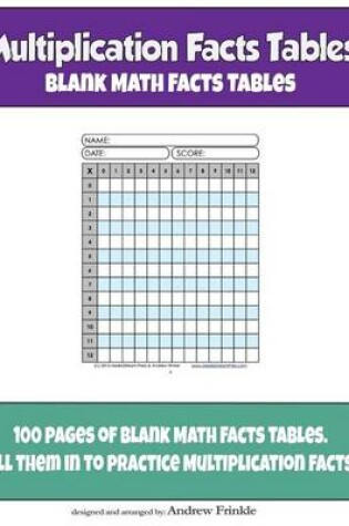 Cover of Multiplication Facts Tables