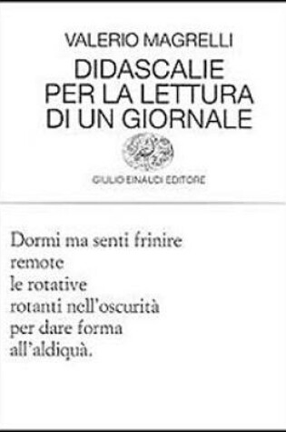 Cover of Didascalie Per LA Lettura DI UN Giornale