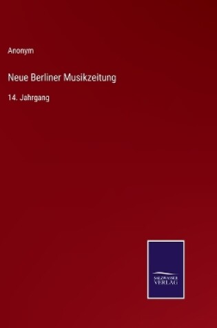 Cover of Neue Berliner Musikzeitung