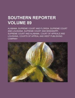 Book cover for Southern Reporter Volume 89