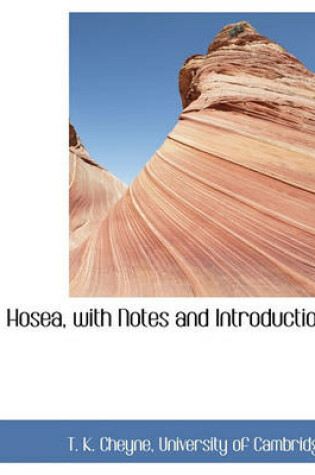 Cover of Hosea, with Notes and Introduction