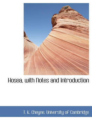 Book cover for Hosea, with Notes and Introduction