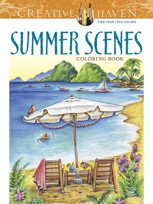 Book cover for Creative Haven Summer Scenes Coloring Book