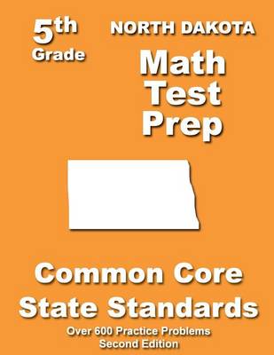 Book cover for North Dakota 5th Grade Math Test Prep