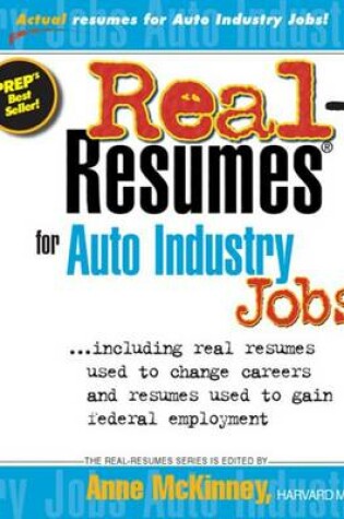 Cover of Real-Resumes for Auto Industry Jobs