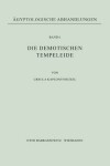 Book cover for Die Demotischen Tempeleide