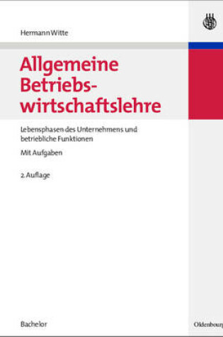Cover of Allgemeine Betriebswirtschaftslehre