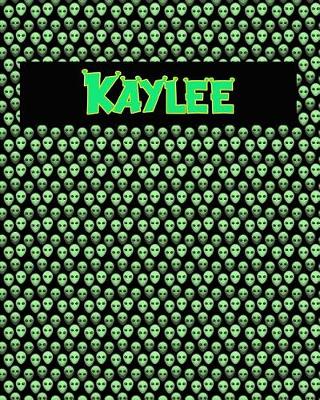 Book cover for 120 Page Handwriting Practice Book with Green Alien Cover Kaylee