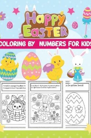 Cover of Happy Easter coloring by numbers for kids