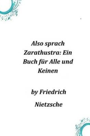 Cover of Also sprach Zarathustra
