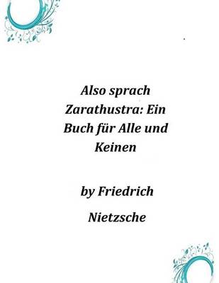 Book cover for Also sprach Zarathustra