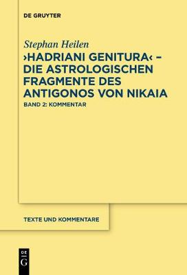 Cover of Hadriani Genitura - Die Astrologischen Fragmente Des Antigonos Von Nikaia