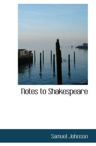 Cover of Notes to Shakespeare