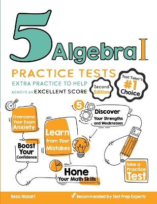 Book cover for 5 Algebra I Practice Tests