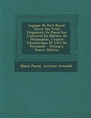 Book cover for Logique de Port-Royal