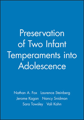 Cover of Preservation of Two Infant Temperaments into Adolescence