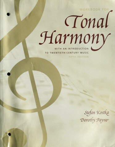 Book cover for Workbook/Tonal Harmony