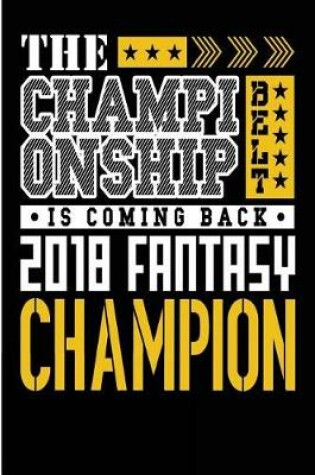 Cover of The Championship Belt Is Coming Back 2018 Fantasy Champion