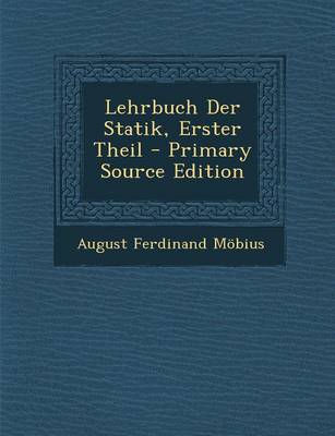 Book cover for Lehrbuch Der Statik, Erster Theil