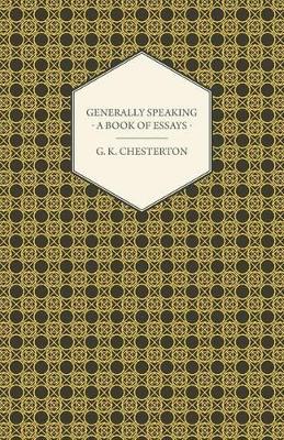 Book cover for Generally Speaking - A Book of Essays