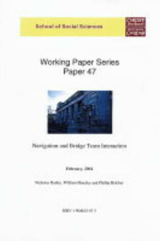 Cover of Navigation and Bridge Team Interaction