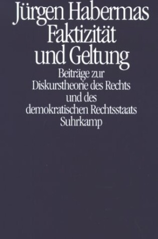 Cover of Faxtizitat Und Geltung