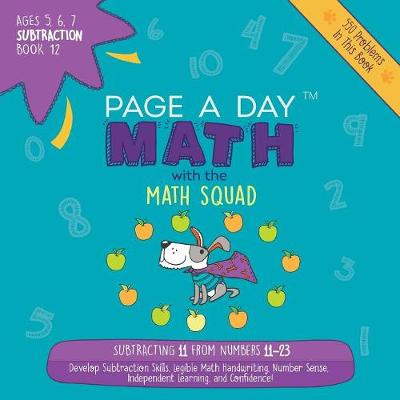 Book cover for Page a Day Math Subtraction Book 12