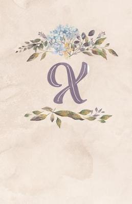 Book cover for Vintage Floral Monogram Journal - X