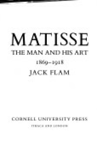 Cover of Matisse-Man & Art 1869-19 CB