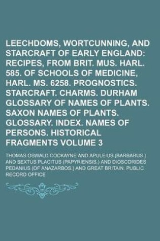 Cover of Leechdoms, Wortcunning, and Starcraft of Early England Volume 3