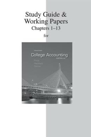 Cover of Study Guide & Working Papers to Accompany College Accounting (Chapters 1-13)
