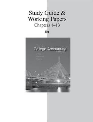 Book cover for Study Guide & Working Papers to Accompany College Accounting (Chapters 1-13)
