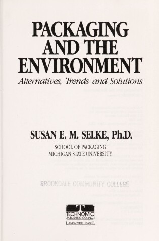 Cover of Packaging and the Environment