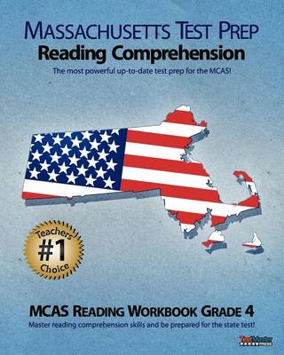 Book cover for Massachusetts Test Prep Reading Comprehension McAs Reading Workbook Grade 4