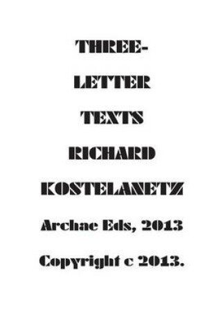 Cover of Three - Letter Texts