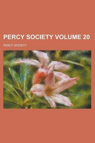 Cover of Percy Society Volume 20